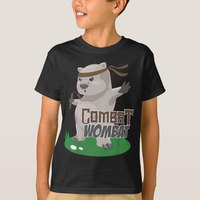 Camiseta Wombat de combate - Artista marcial de Karate Grac (Anverso)
