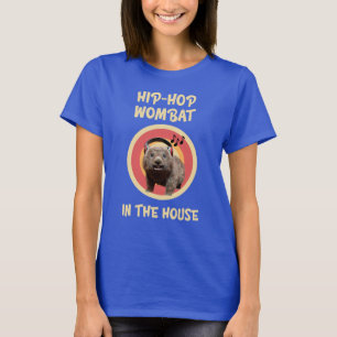 Camiseta Wombat divertido de Hip-hop en la casa