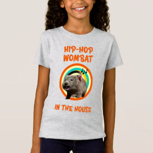 Camiseta Wombat divertido de Hip-hop en la casa