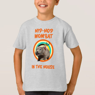 Camiseta Wombat divertido de Hip-hop en la casa