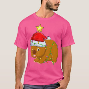 Camiseta Wombat Iluminando árbol de navidad coincidiendo co