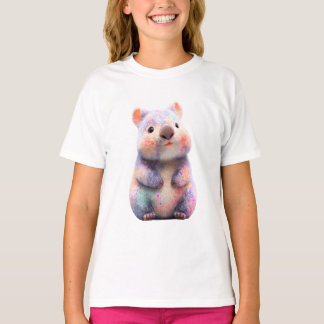 Camiseta Wombat Infantil Pastel Esponjoso
