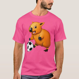 Camiseta Wombat Jugando Juego Deportivo De Fútbol Wombat Lo