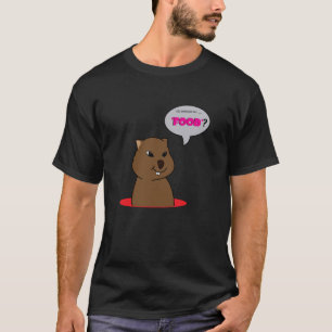 Camiseta Wombat Lindo Wombat Pidiendo Comida