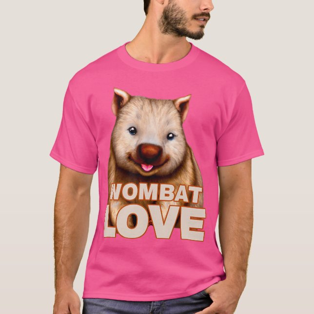 Camiseta Wombat Love Happy Australian Animal Lovers Wombat (Anverso)