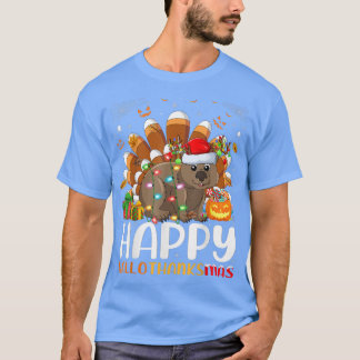 Camiseta Wombat Lover Halloween Christmas Happy Hallothanks