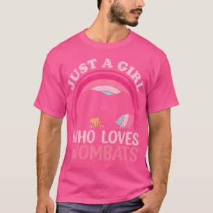 Camiseta Wombat Lover, sólo un Chica que ama a los wombats