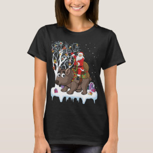 Camiseta Wombat Lover Xmas Regalo Santa Riding Wombat Navid