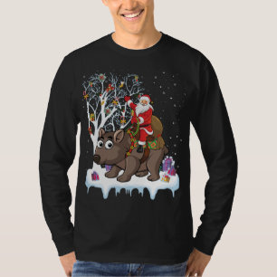 Camiseta Wombat Lover Xmas Regalo Santa Riding Wombat Navid