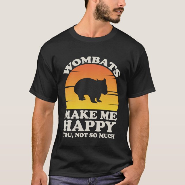 Camiseta Wombat me hace feliz ropa Wombat (Anverso)