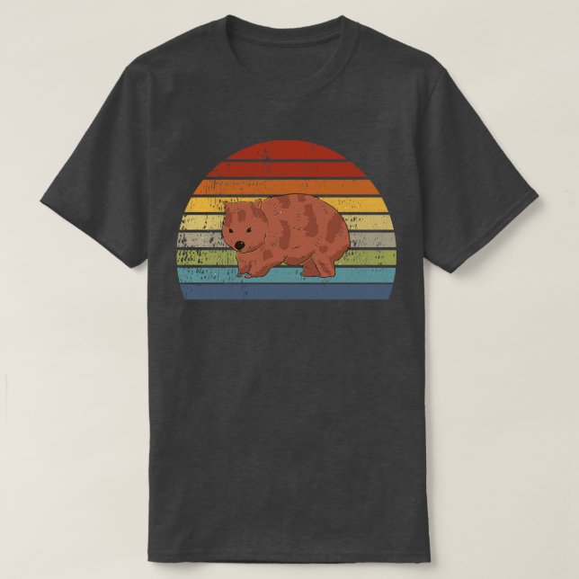 Camiseta Wombat Retro Vintage (Diseño del anverso)
