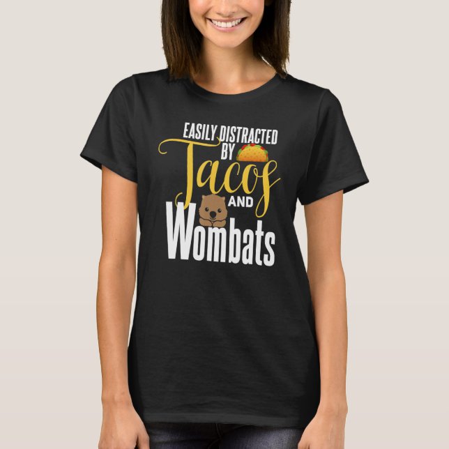 Camiseta Wombat Shirt Funny Taco Lover Cute Tacos Wombat Lo (Anverso)