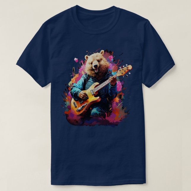 Camiseta Wombat Tocando Guitarra (Diseño del anverso)