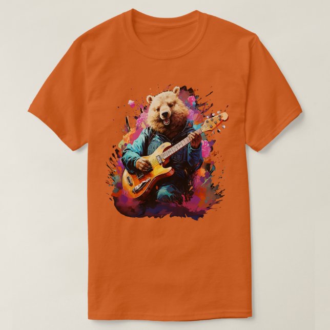 Camiseta Wombat Tocando Guitarra (Diseño del anverso)