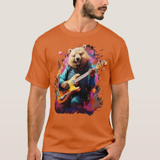 Camiseta Wombat Tocando Guitarra