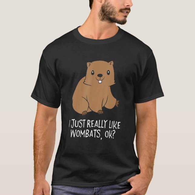 Camiseta Wombats divertidos Me Gusta Realmente Wombats Ok F (Anverso)