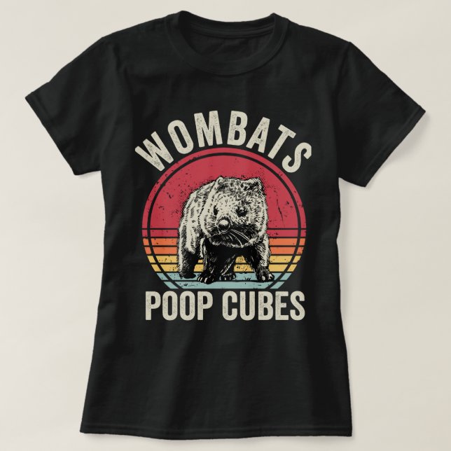 Camiseta Wombats divertidos poop cubes (Diseño del anverso)