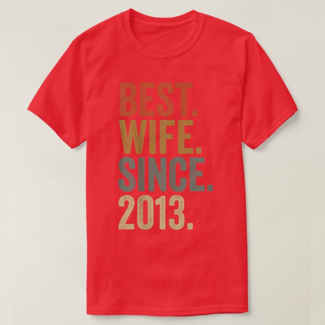 Camiseta Women 9th Wedding Anniversary s, Best Wife Since 2 (Diseño del anverso)
