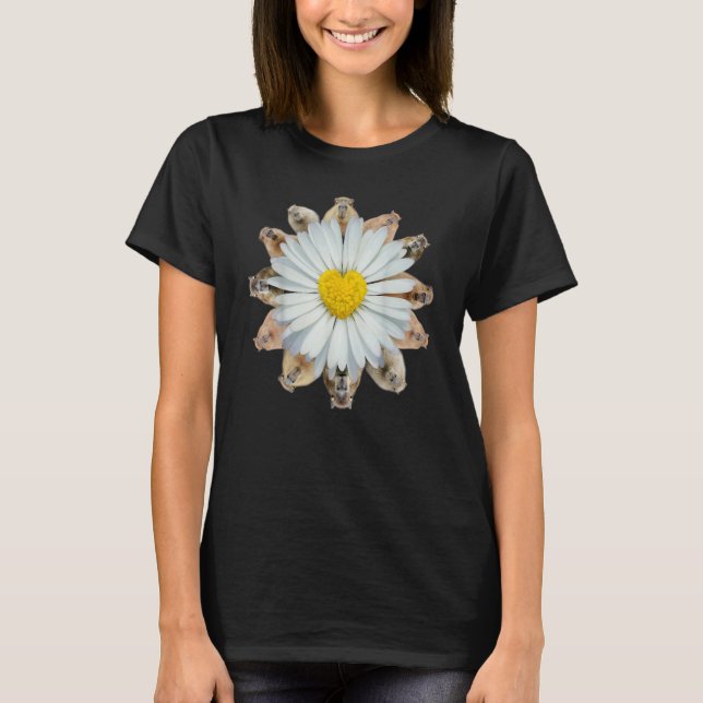 Camiseta Women Daisy Flower Sunflower Capybara Girls Cute C (Anverso)