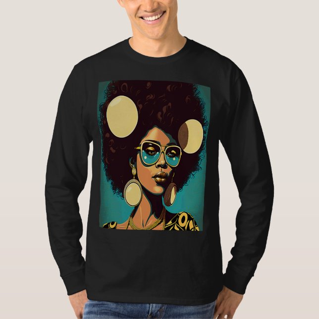 Camiseta Women Empowerment Retro Afro African American Mom  (Anverso)