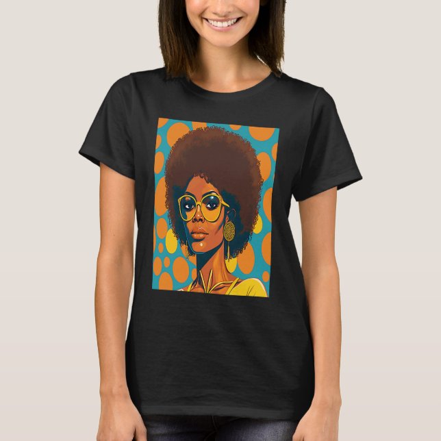 Camiseta Women Empowerment Retro Afro African American Mom  (Anverso)