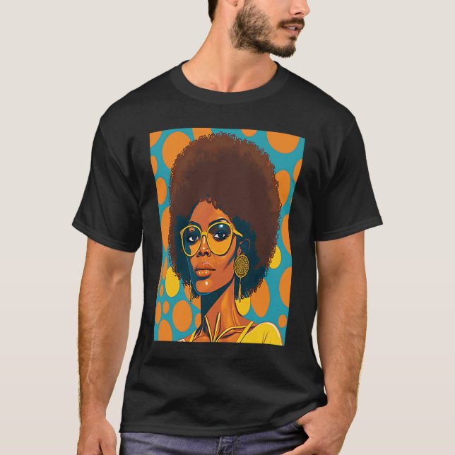 Camiseta Women Empowerment Retro Afro African American Mom  (Anverso)