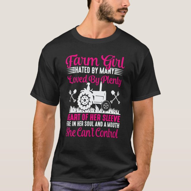 Camiseta Women Farm Life Farmer Girl Retro Tractor Family R (Anverso)
