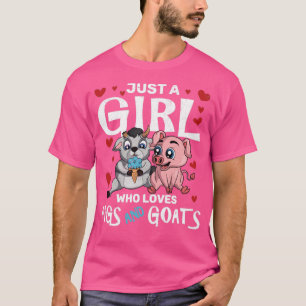 Camiseta Women Farmer Farm Animal Goat Girls Farming Cute P