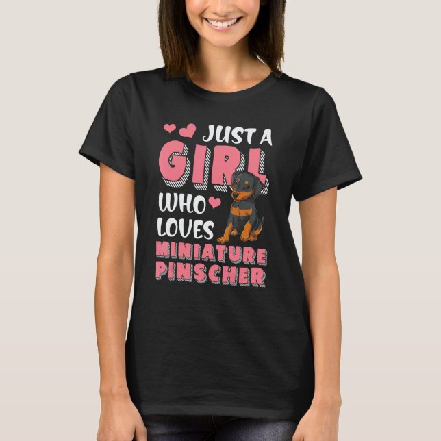 Camiseta Women Girls Dog   Dog Miniature Pinscher Min Pinsc (Anverso)