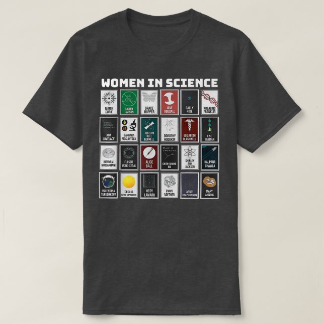 Camiseta Women In Science  (Diseño del anverso)