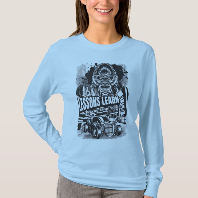 Camiseta Women Legendary Gorilla Lessons Learn Long Sleeve  (Anverso)