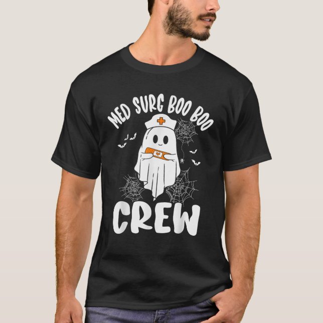 Camiseta Women Med Surg Nurse Boo Crew Nursing Halloween  (Anverso)