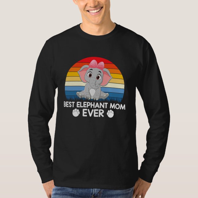 Camiseta women men apparel  animals best elephant mom ever (Anverso)