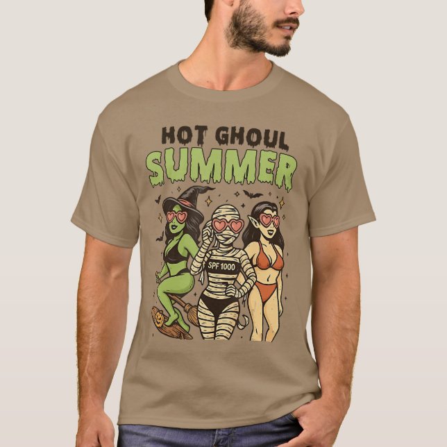 Camiseta Women Mens Funny Halloween Hot Ghoul Summer Summer (Anverso)