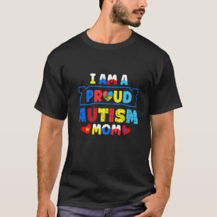 Camiseta Women Proud Autism Mom Product Puzzle Heart Autism