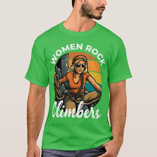 Camiseta Women Rock Climbers rock climber climbing girl (Anverso)