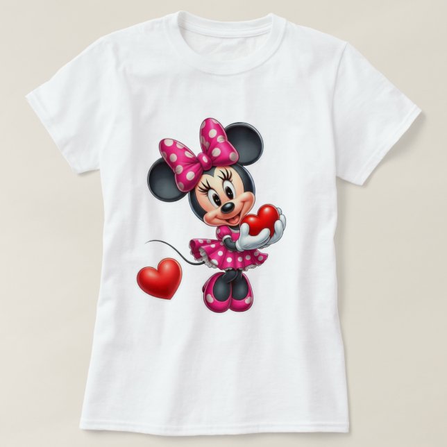 Camiseta 👕🐭Women’s Classic Minnie Mouse-Inspired Tshirt (Diseño del anverso)