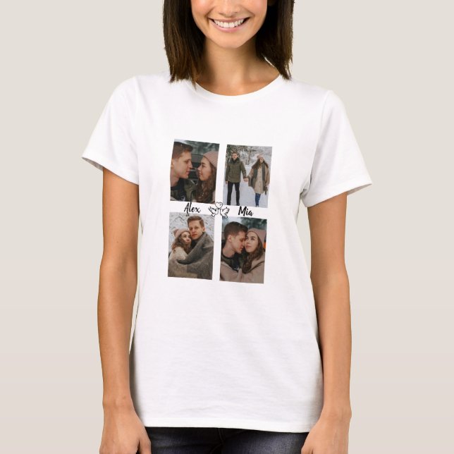 Camiseta Women’s Forever Us Valentine Shirt Custom Photos (Anverso)