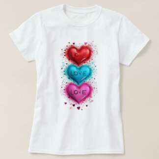Camiseta 👕❤️Women’s Heart Love Basic T-Shirt