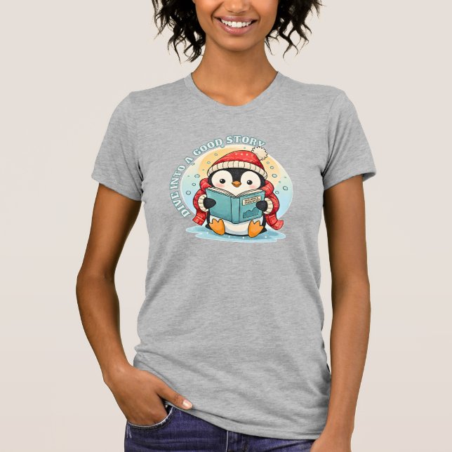 Camiseta Women’s Scholarly Penguin Storytime Cotton Tee (Anverso)