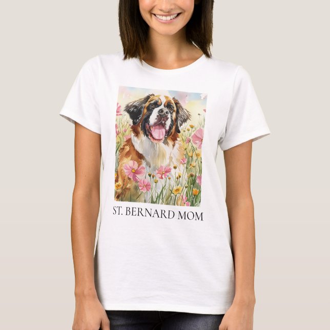 Camiseta Women’s T-Shirt – Saint Bernard Mom Tee (Anverso)