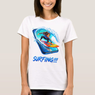 Camiseta Women´s T-Shirt - Surfing the Smartphone Wave