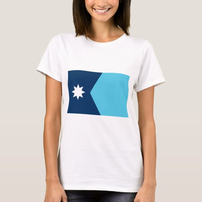 Camiseta Women T Shirt with Flag of Minnesota, USA (Anverso)
