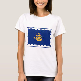 Camiseta Women T Shirt with Flag of Quebec City, Canada