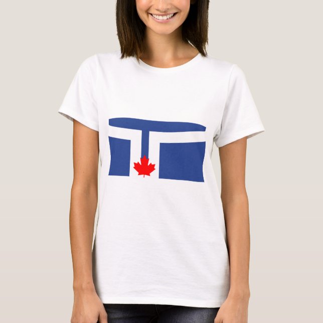 Camiseta Women T Shirt with Flag of Toronto, Canada (Anverso)