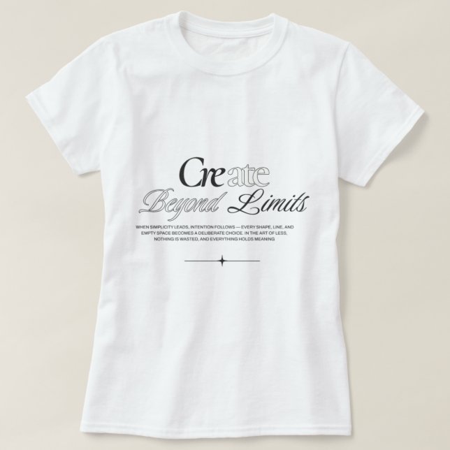 Camiseta women tshirts design create beyond limits  (Diseño del anverso)