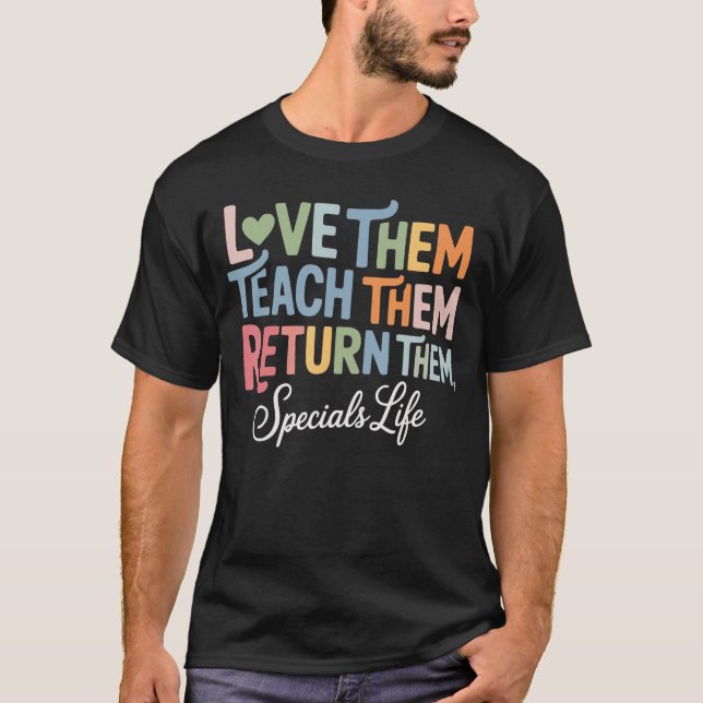 Camiseta Womeneachhem Lovehem Returnhem Specialseacher Life (Anverso)
