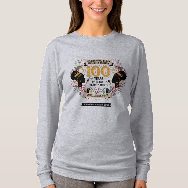 Camiseta Women's 100 Years Black History Centennial Tee (Anverso)