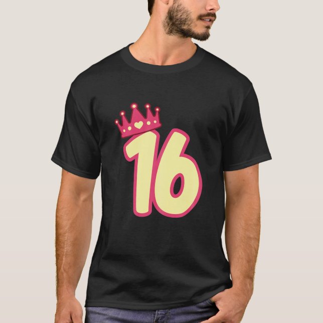 Camiseta Womens 16Th Birthday Queen Girls Happy Birthday Pa (Anverso)