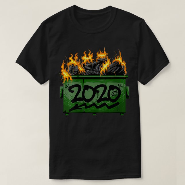 Camiseta Womens 2020 Dumpster Fire Funny Meme Worst Year Ev (Diseño del anverso)